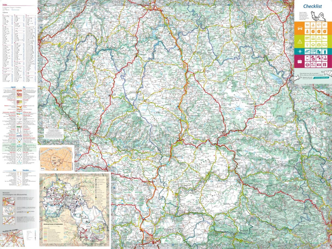 Carte départementale n° 330 - Cantal & Lozère | Michelin carte pliée Michelin 