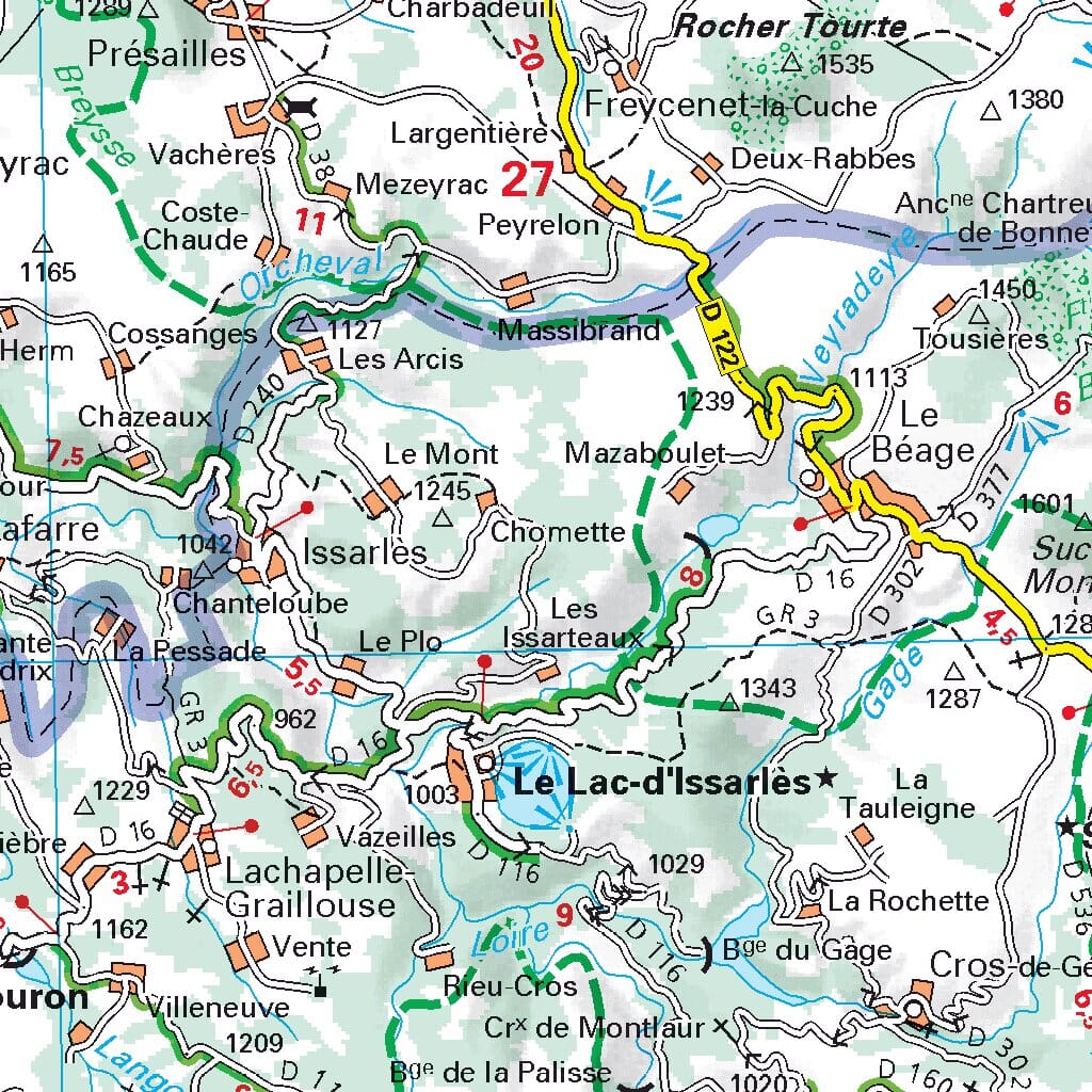 Carte départementale n° 331 - Ardèche & Haute-Loire | Michelin carte routière Michelin