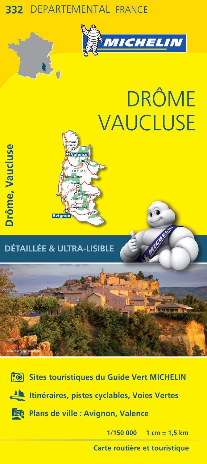 Carte départementale n° 332 - Drôme & Vaucluse | Michelin carte routière Michelin