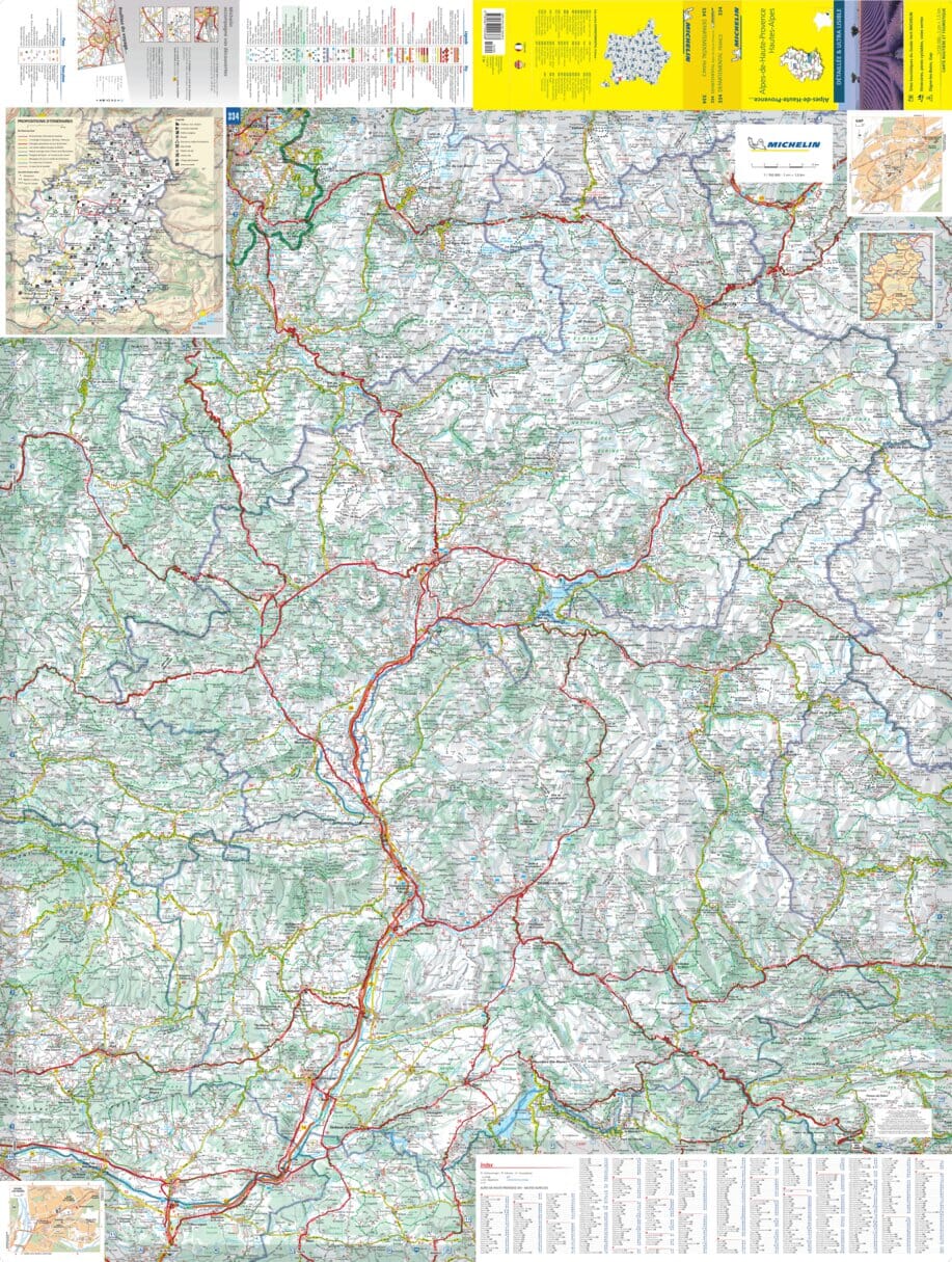 Carte départementale n° 334 - Alpes-de-Haute-Provence & Hautes-Alpes | Michelin carte pliée Michelin 