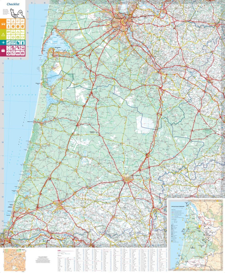 Carte départementale n° 335 - Gironde & Landes | Michelin carte pliée Michelin 