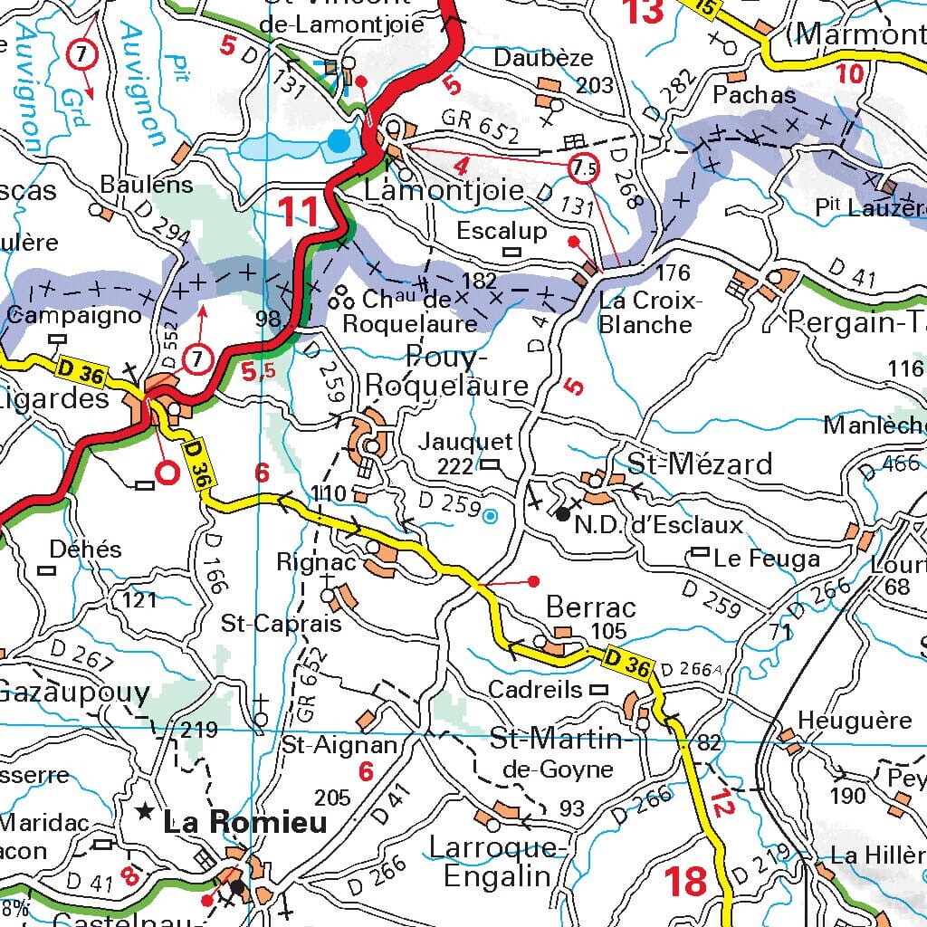 Carte départementale n° 336 - Gers & Lot-et-Garonne | Michelin carte routière Michelin