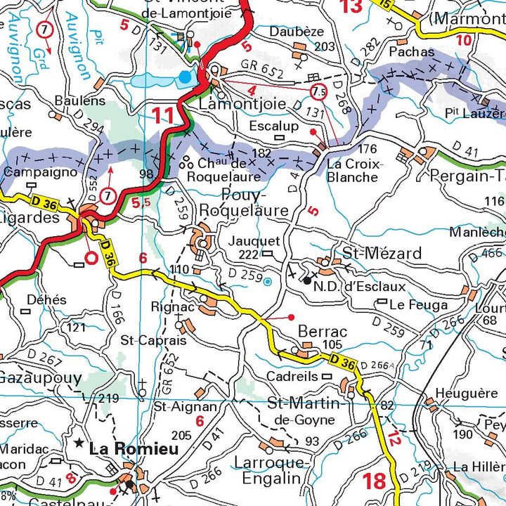 Carte départementale n° 336 - Gers & Lot-et-Garonne | Michelin carte pliée Michelin 