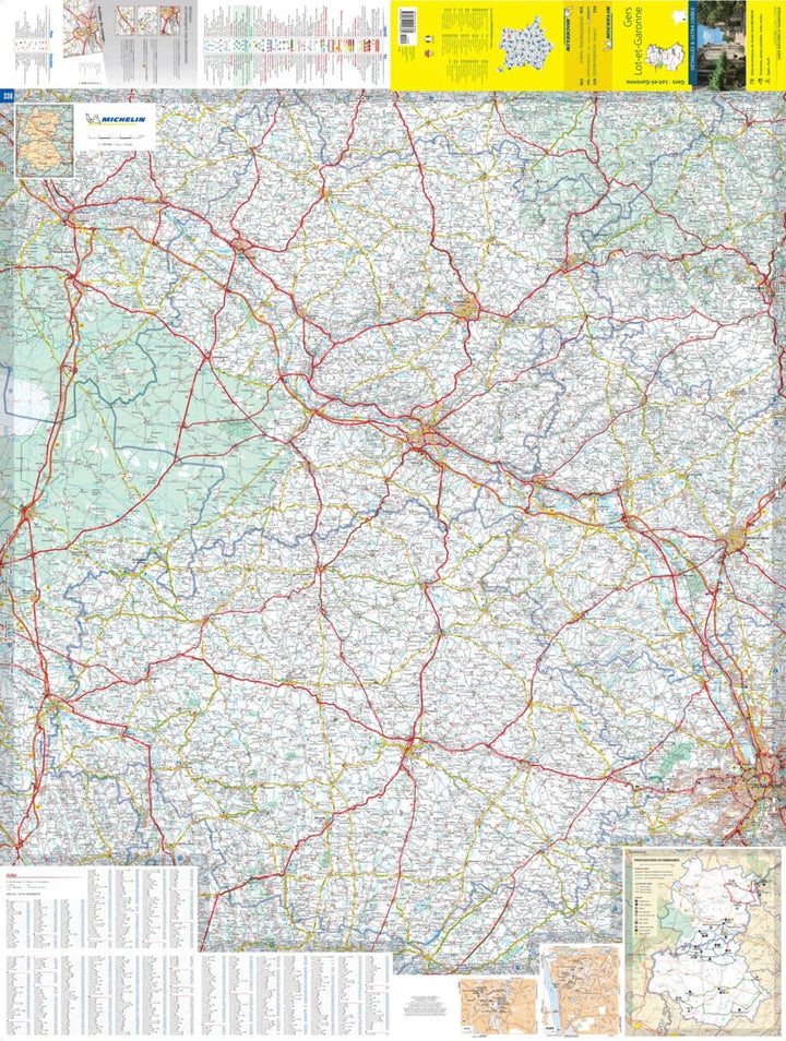 Carte départementale n° 336 - Gers & Lot-et-Garonne | Michelin carte pliée Michelin 