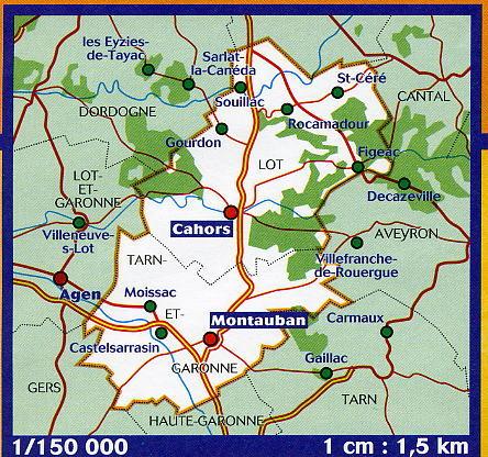 Carte départementale n° 337 - Lot & Tarn-et-Garonne | Michelin carte routière Michelin