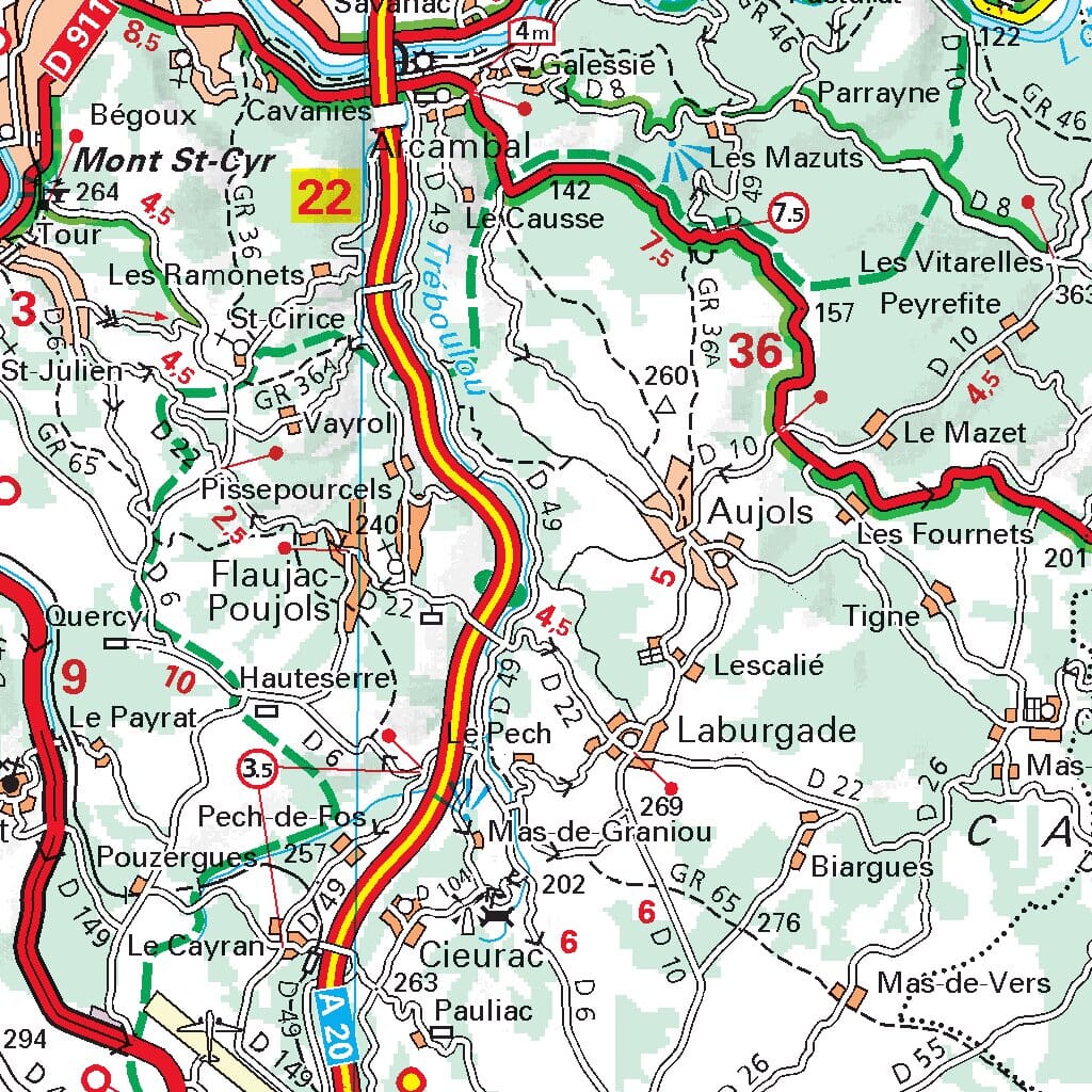 Carte départementale n° 337 - Lot & Tarn-et-Garonne | Michelin carte routière Michelin