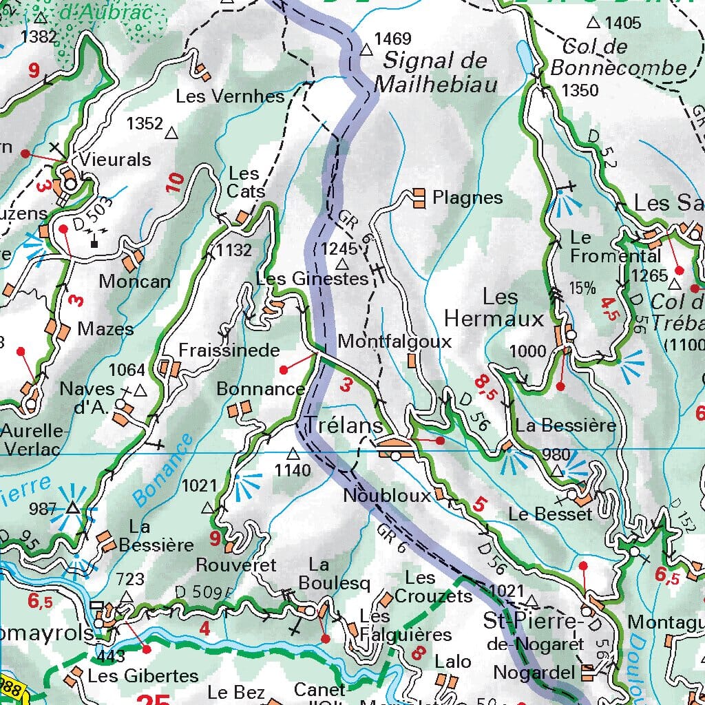 Carte départementale n° 338 - Aveyron & Tarn | Michelin carte routière Michelin