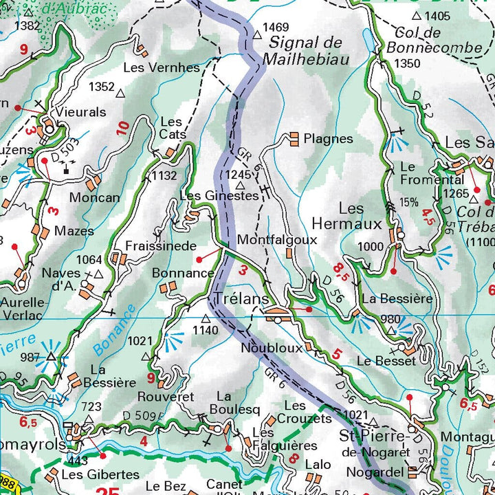Carte départementale n° 338 - Aveyron & Tarn | Michelin carte pliée Michelin 