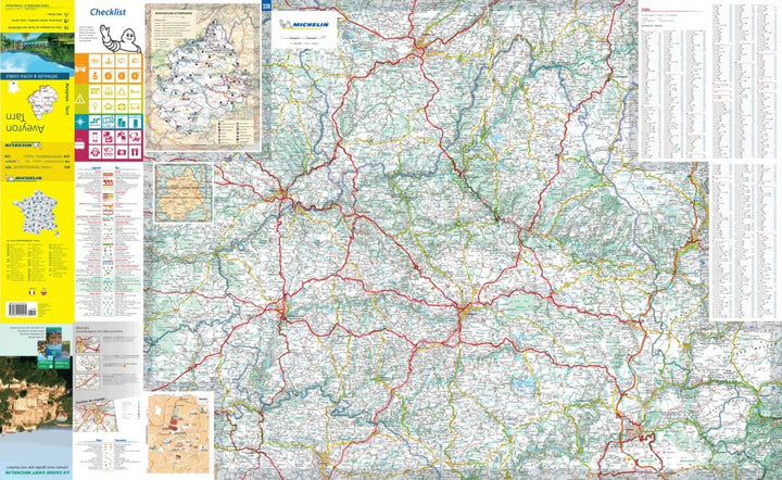 Carte départementale n° 338 - Aveyron & Tarn | Michelin carte pliée Michelin 