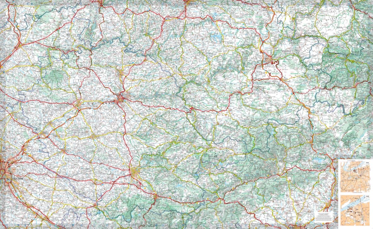 Carte départementale n° 338 - Aveyron & Tarn | Michelin carte routière Michelin