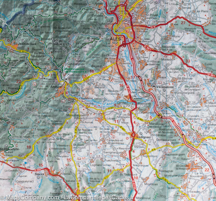 Carte départementale n° 339 - Gard & Hérault | Michelin carte pliée Michelin 
