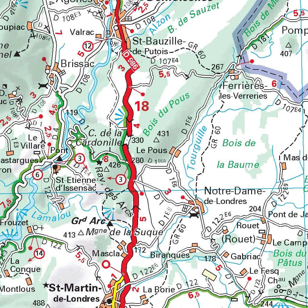 Carte départementale n° 339 - Gard & Hérault | Michelin carte routière Michelin