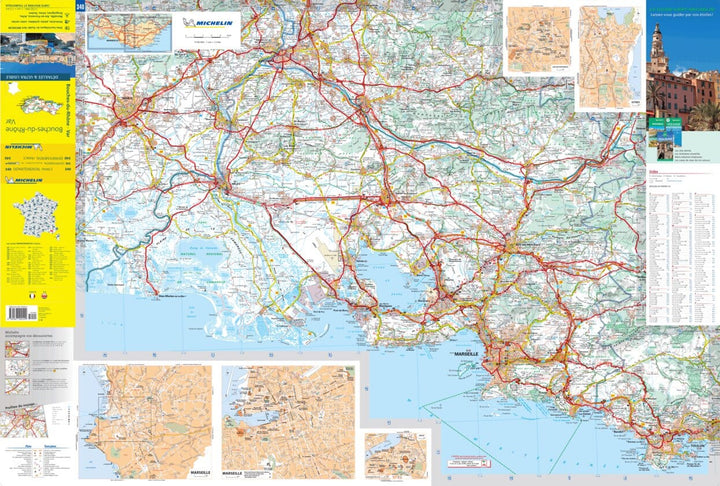 Carte départementale n° 340 - Bouches-du-Rhône & Var | Michelin carte pliée Michelin 