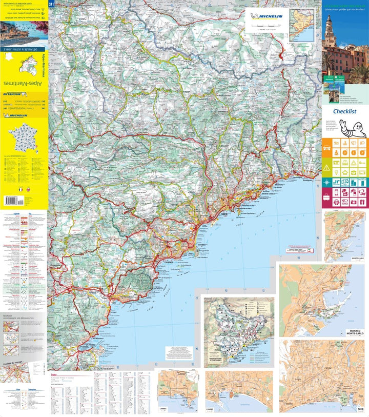 Carte départementale n° 341 - Alpes-Maritimes | Michelin carte pliée Michelin 