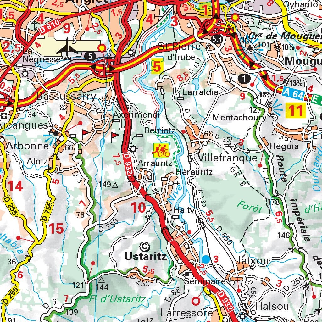 Carte départementale n° 342 - Hautes-Pyrénées & Pyrénées-Atlantiques | Michelin carte routière Michelin