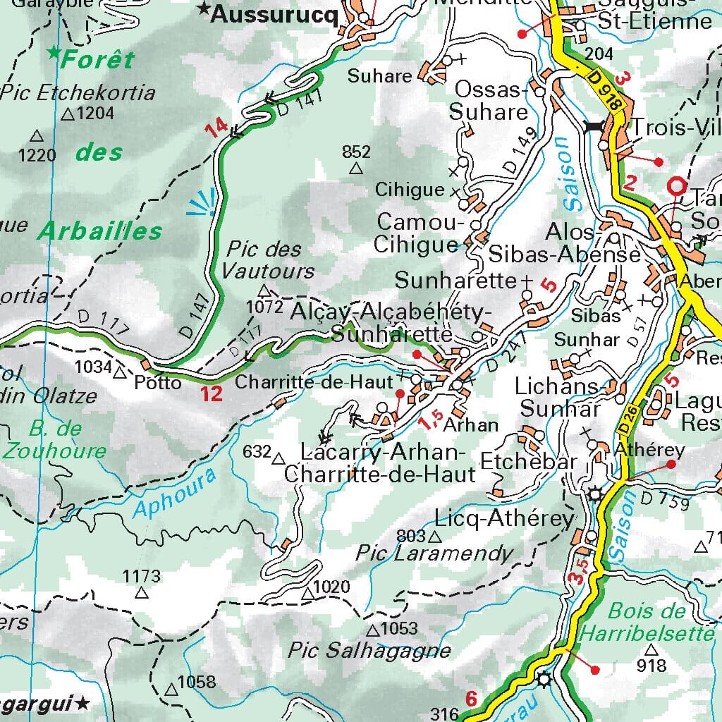 Carte départementale n° 342 - Hautes-Pyrénées & Pyrénées-Atlantiques | Michelin carte routière Michelin