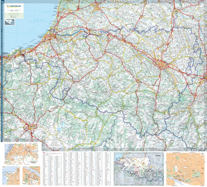 Carte départementale n° 342 - Hautes-Pyrénées & Pyrénées-Atlantiques | Michelin carte pliée Michelin 