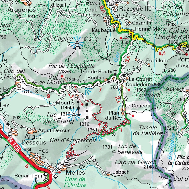 Carte départementale n° 343 - Ariège, Haute-Garonne | Michelin carte pliée Michelin 