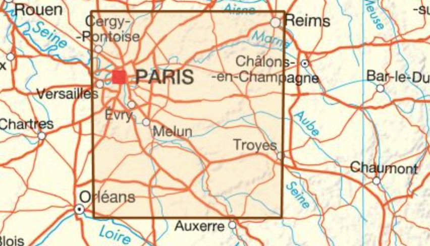 Carte départementale D77 - Seine-et-Marne | IGN carte routière IGN