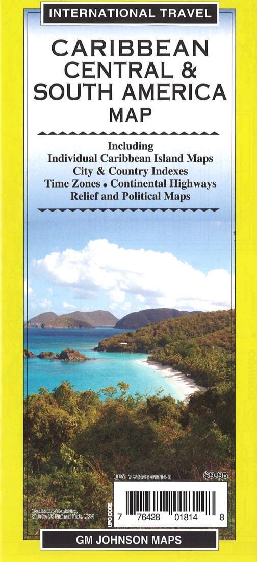 Carte des Caraïbes, de l'Amérique centrale et du Sud | GM Johnson carte routière GM Johnson Default Title