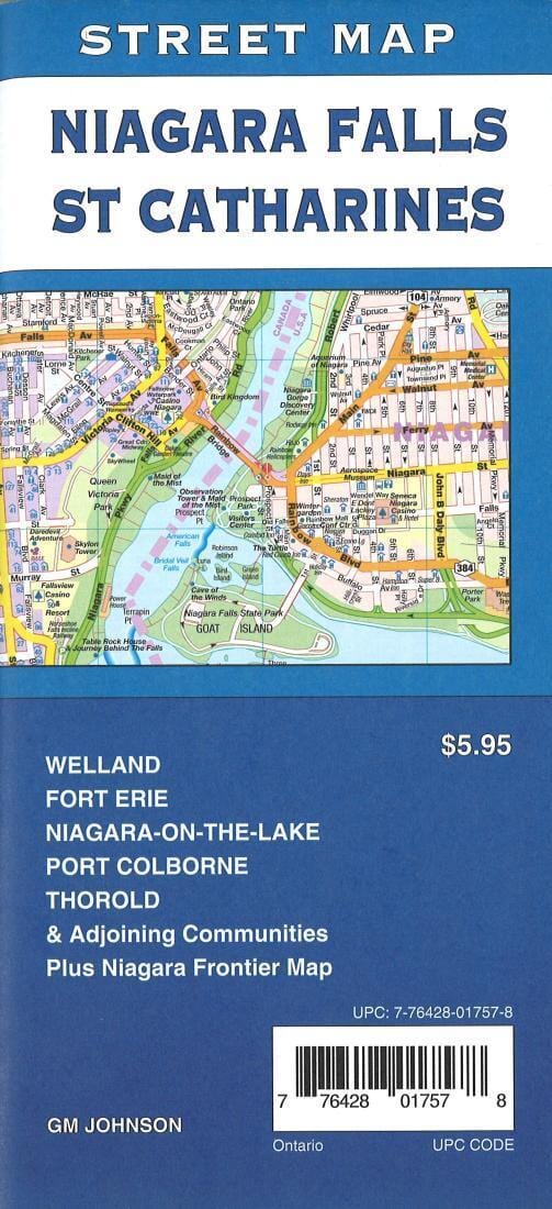 Carte des rues de Niagara Falls et St. Catharines | GM Johnson plan de ville GM Johnson Default Title