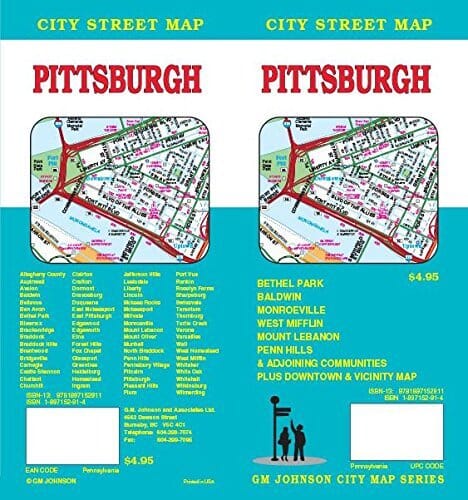 Carte des rues de Pittsburgh (Pennsylvanie) | GM Johnson plan de ville GM Johnson
