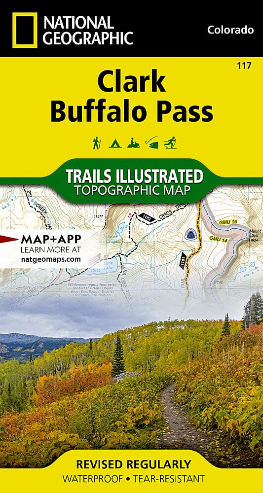 Carte de randonnée n° 117 - Clark / Buffalo Pass (Colorado) | National Geographic carte de randonnée National Geographic