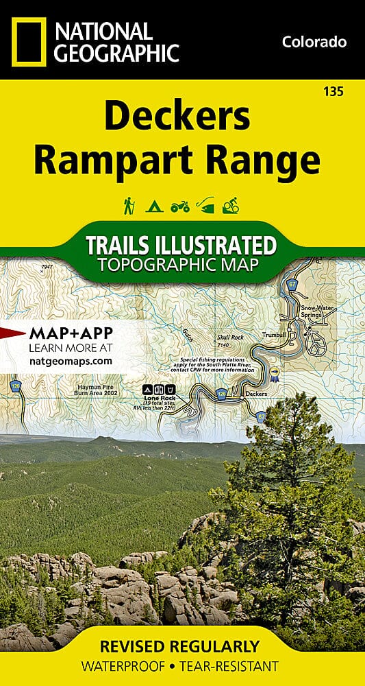 Carte de randonnée n° 135 - Deckers / Rampart Range (Colorado) | National Geographic carte de randonnée National Geographic