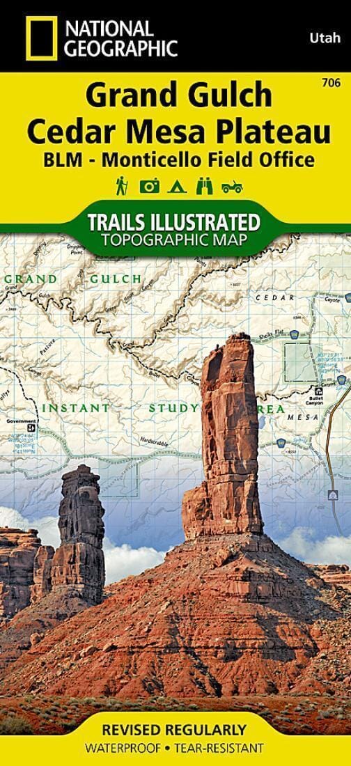 Carte de randonnée n° 706 - Grand Gulch (Utah) | National Geographic carte de randonnée National Geographic