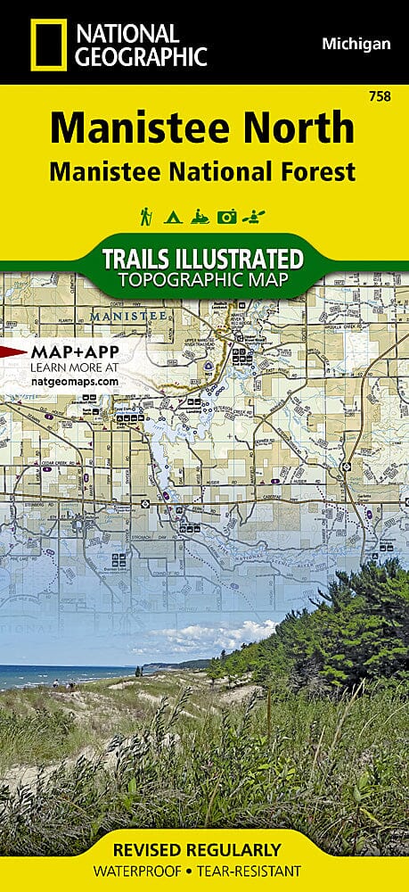 Carte de randonnée n° 758 - Forêt nationale de North Manistee (Michigan) | National Geographic carte de randonnée National Geographic