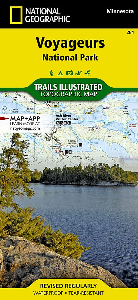 Carte de randonnée n° 264 - Parc national des Voyageurs (Minnesota) | National Geographic carte de randonnée National Geographic