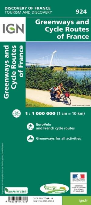 Carte des voies vertes et véloroutes de France | IGN carte routière IGN