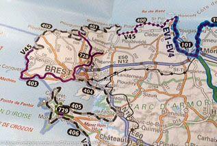 Carte des voies vertes et véloroutes de France | IGN carte routière IGN