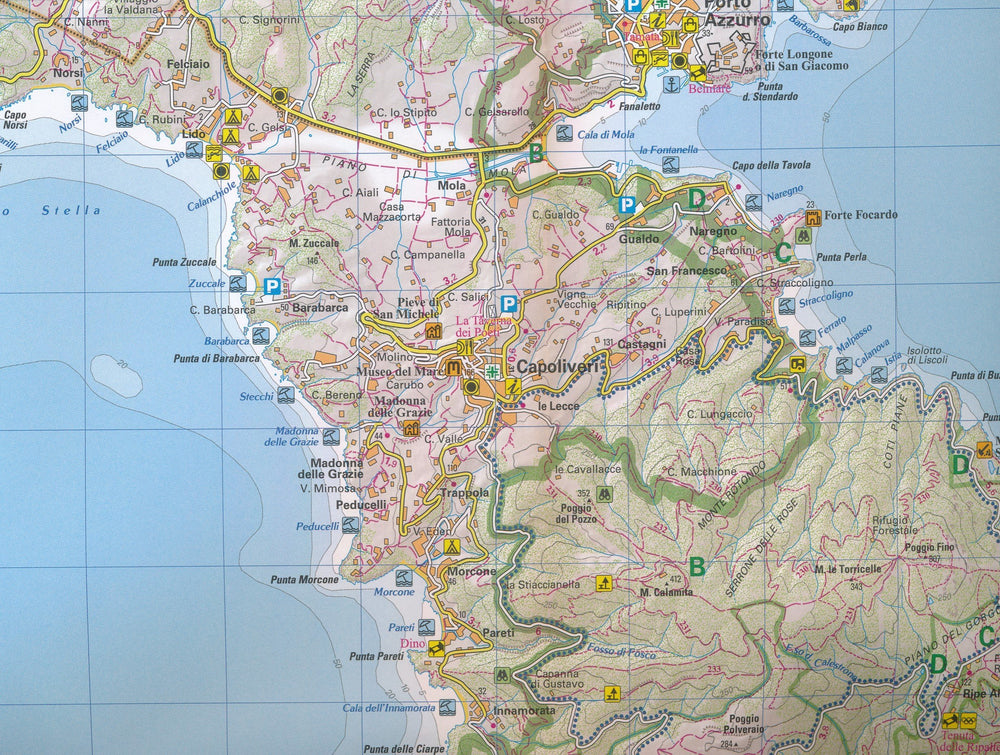 Carte détailée + guide - Ile d'Elbe & Archipel Toscan | Touring Club Italiano carte pliée Touring 