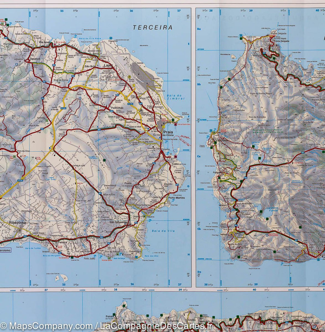 Carte détaillée des Açores | Freytag &amp; Berndt - La Compagnie des Cartes