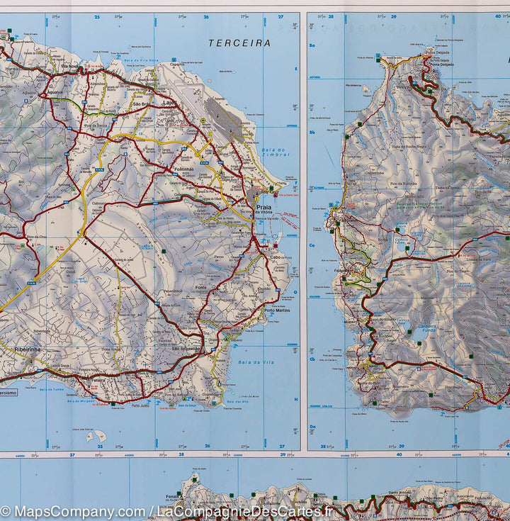 Carte détaillée des Açores | Freytag &amp; Berndt - La Compagnie des Cartes
