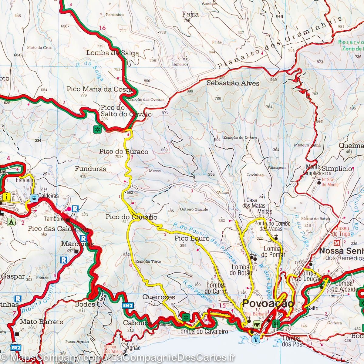 Carte détaillée - Açores | Freytag & Berndt carte routière Freytag & Berndt
