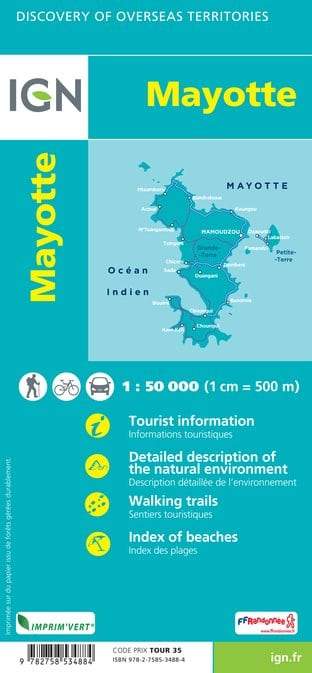 Carte détaillée - Mayotte | IGN carte routière IGN