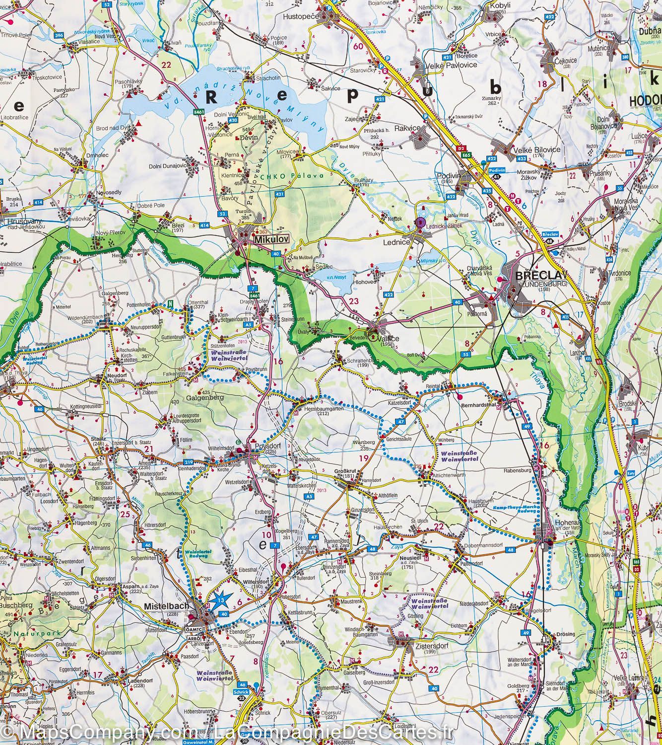 Carte détaillée - Basse-Autriche | Freytag & Berndt carte routière Freytag & Berndt