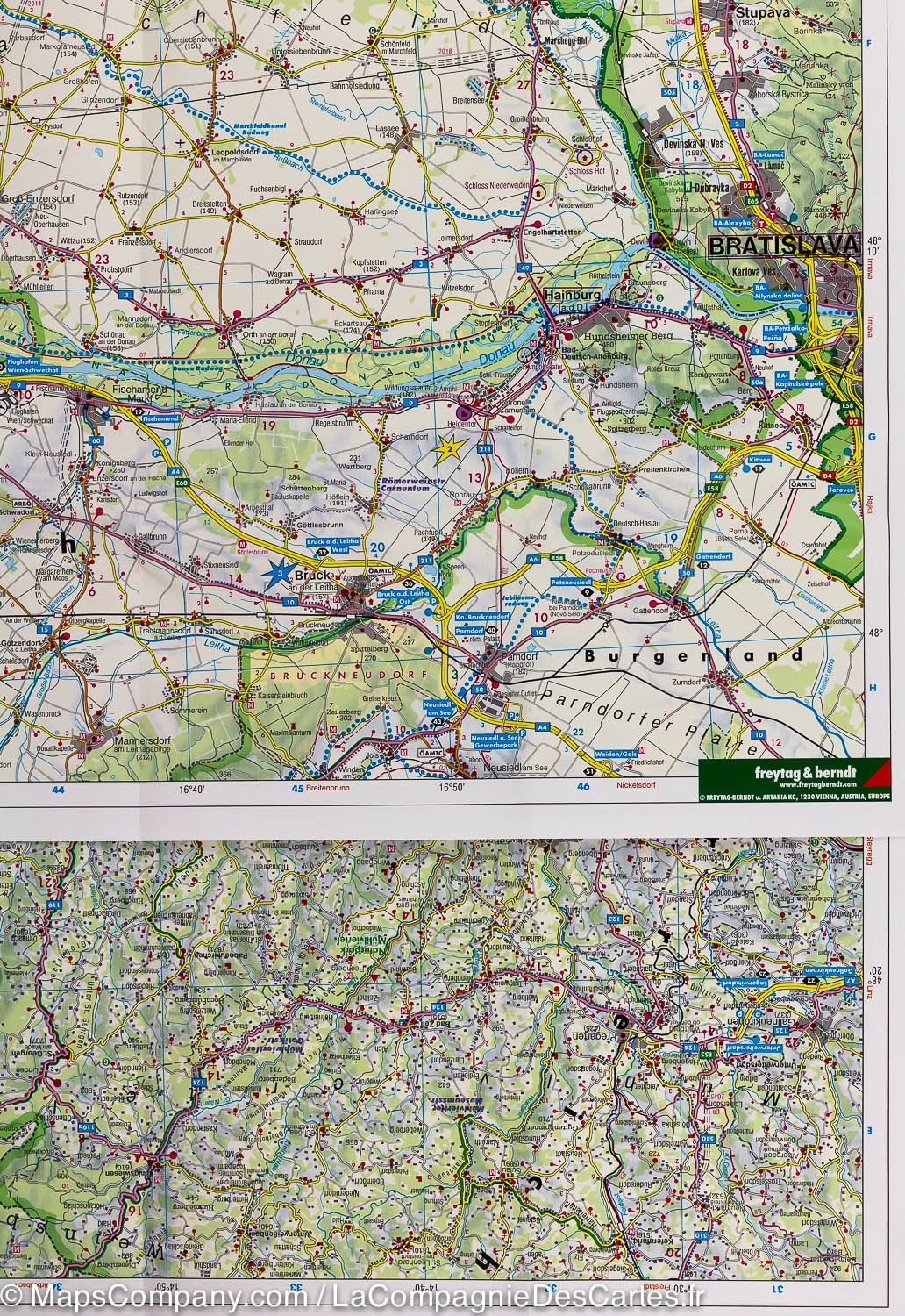 Carte détaillée - Basse-Autriche | Freytag & Berndt carte routière Freytag & Berndt