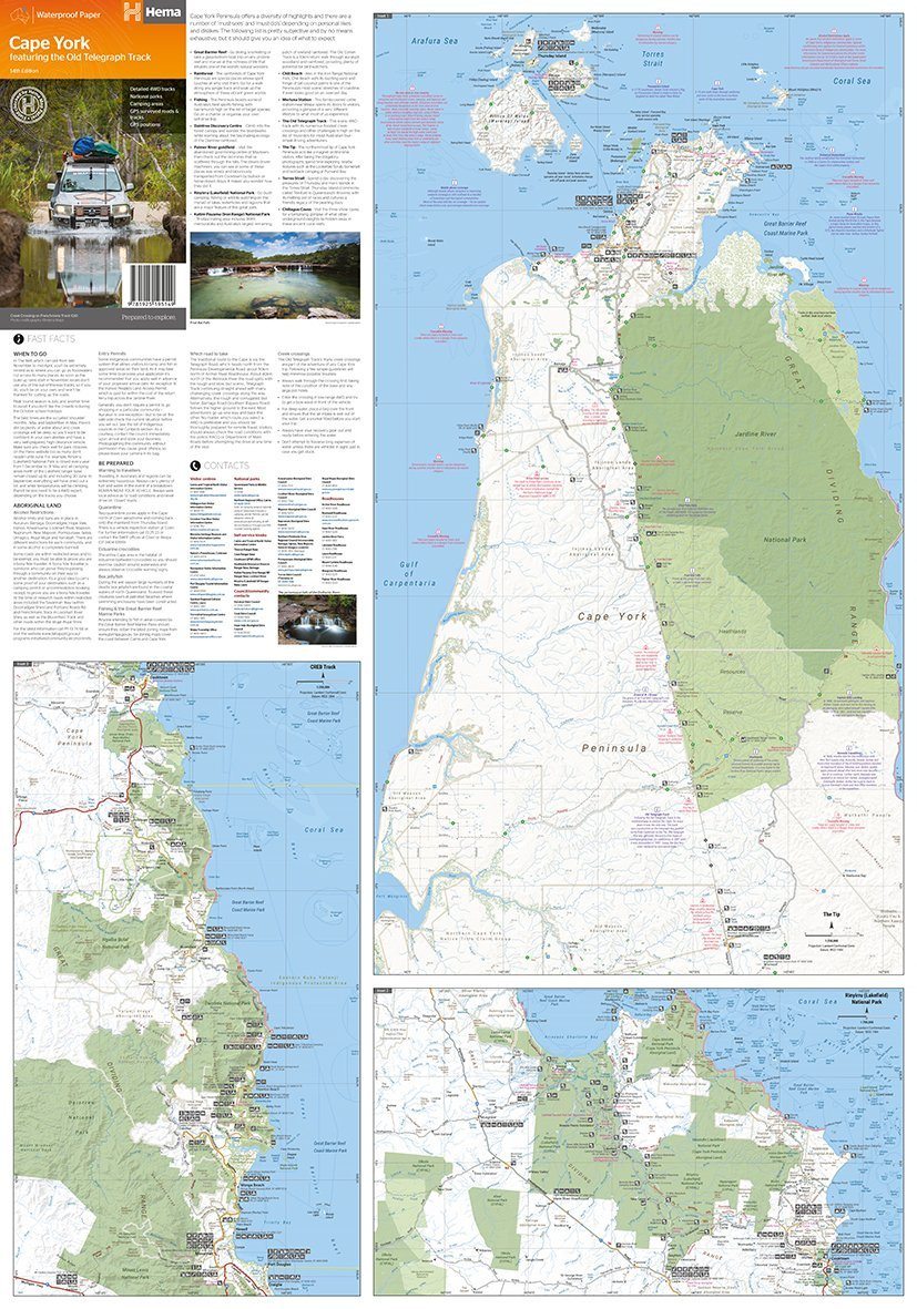 Carte détaillée - Cape York National Park | Hema Maps carte pliée Hema Maps 