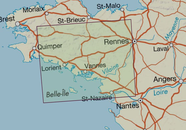 Carte détaillée - Côtes-d'Armor à vélo | IGN carte pliée IGN 