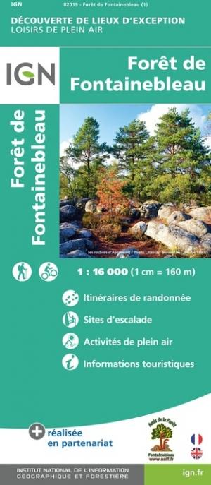 Carte détaillée - Forêt de fontainebleau | IGN carte de randonnée IGN