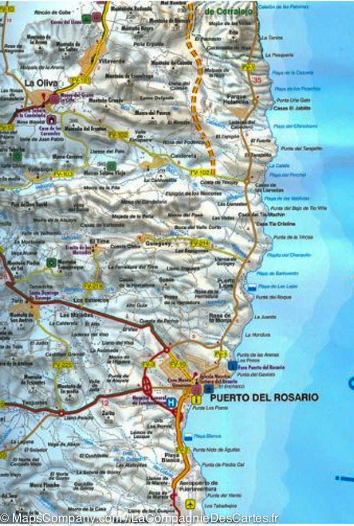 Carte détaillée - Fuerteventura (Iles Canaries) | Freytag & Berndt carte pliée Freytag & Berndt 