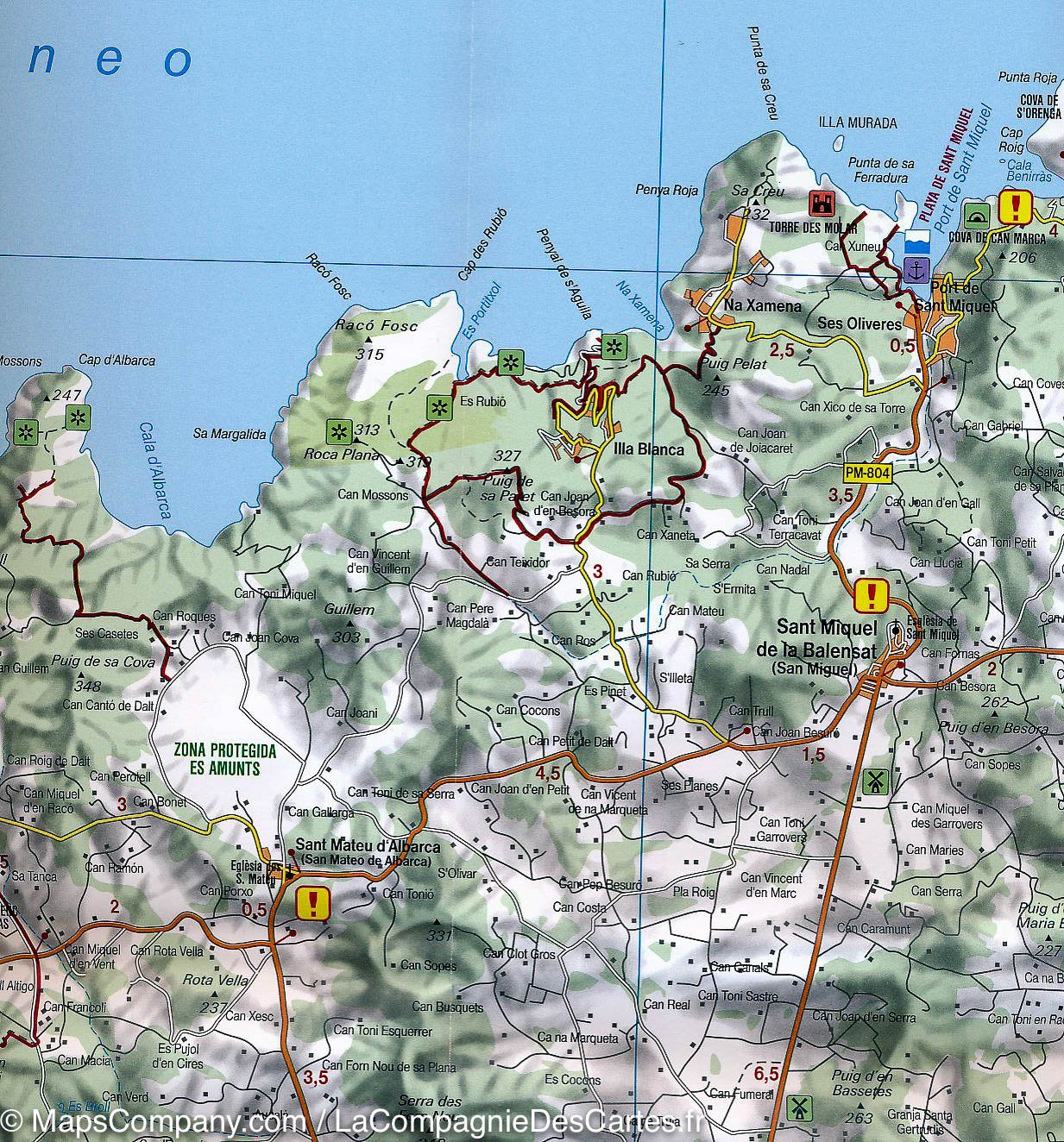 Carte détaillée - Ibiza & Formentera (îles Baléares) | Freytag & Berndt carte routière Freytag & Berndt