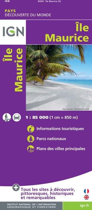 Carte détaillée - IIle Maurice | IGN carte pliée IGN 
