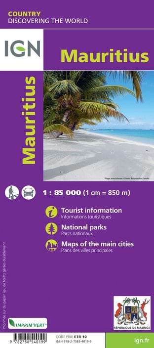 Carte détaillée - Ile Maurice | IGN carte routière IGN