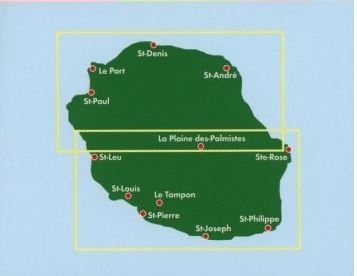 Carte détaillée - Ile de la Réunion | Freytag & Berndt carte routière Freytag & Berndt