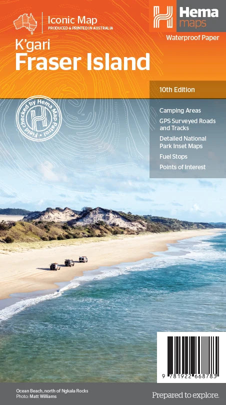 Detailed map - Fraser Island (Queensland, Australia) | Hema Maps – Cartovia