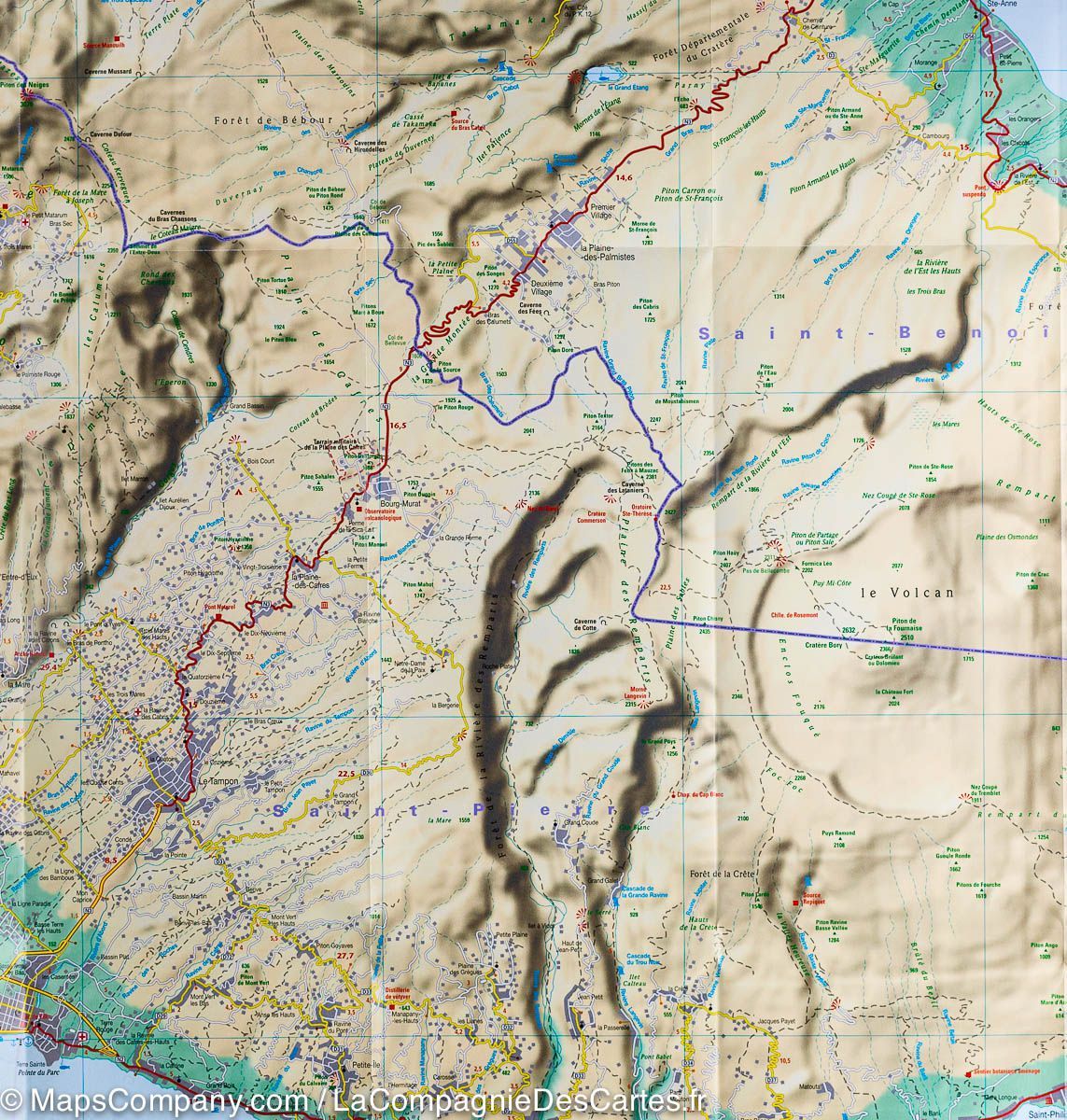 Carte détaillée - Ile Maurice | Freytag & Berndt carte routière Freytag & Berndt